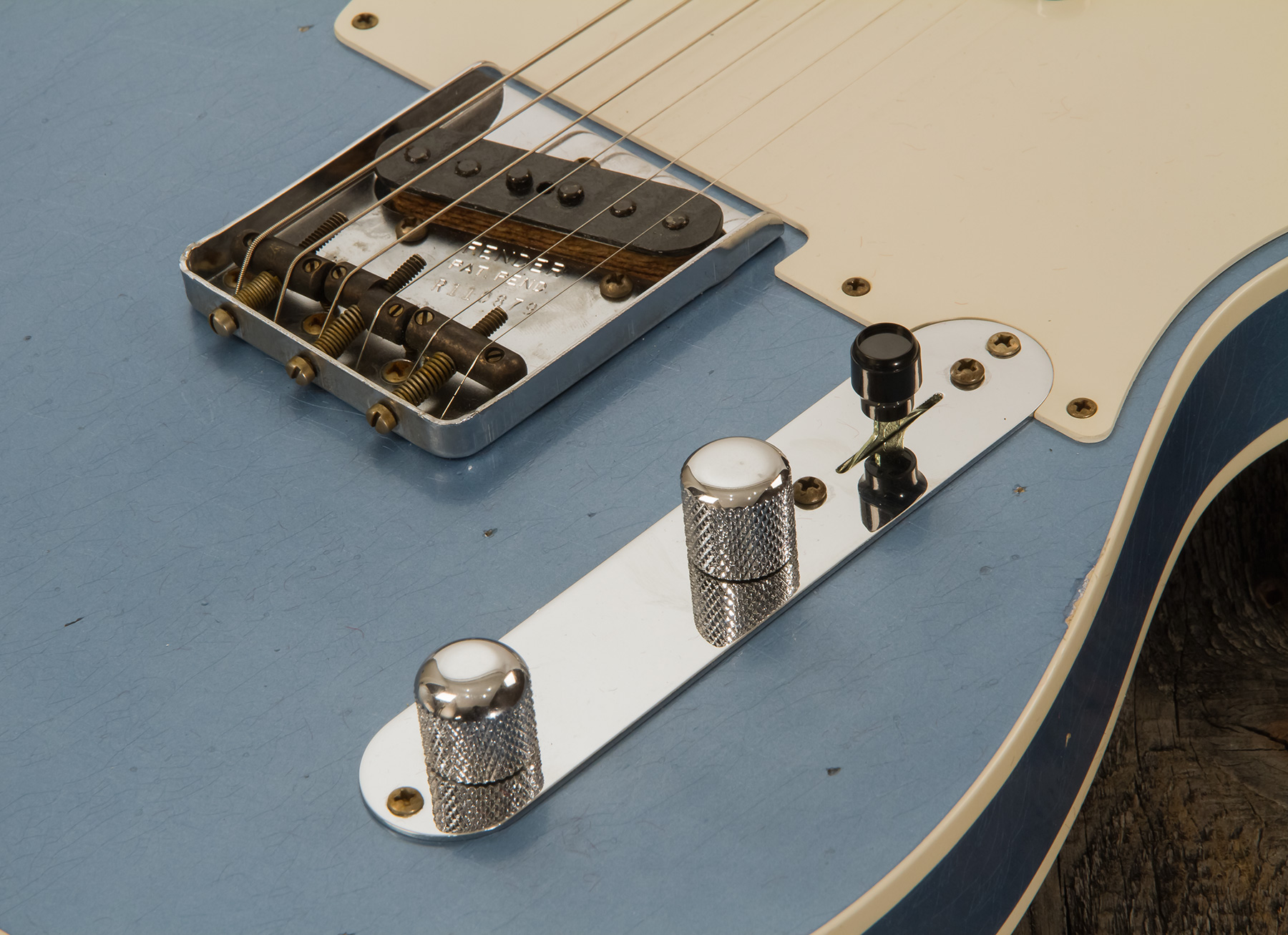 Fender Custom Shop Tele Custom Tomatillo 2s Ht Mn #r110879 - Relic Lake Placid Blue - Tel shape electric guitar - Variation 5