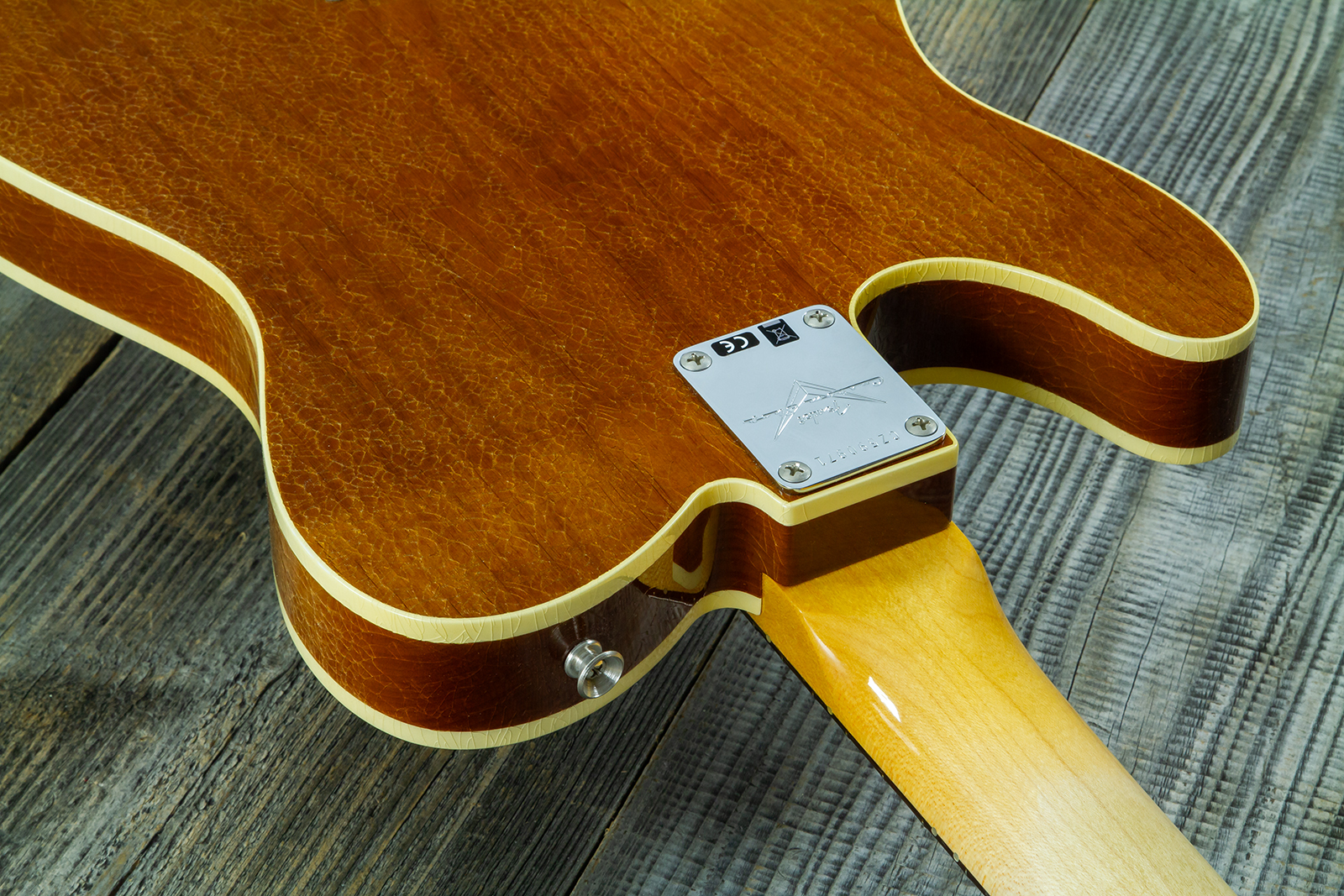 Fender Custom Shop Tele / Double Esquire Custom 2s Ht Rw #cz590971 - Closet Classic Aged Natural - Tel shape electric guitar - Variation 9