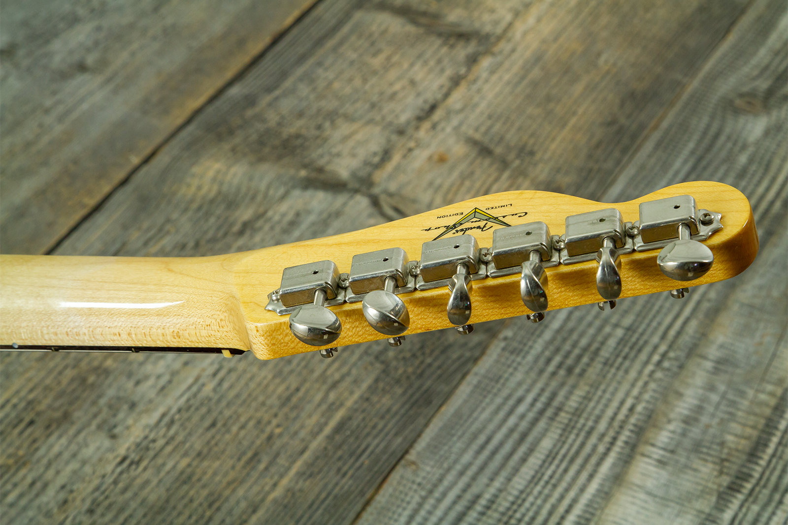 Fender Custom Shop Tele / Double Esquire Custom 2s Ht Rw #cz590971 - Closet Classic Aged Natural - Tel shape electric guitar - Variation 11