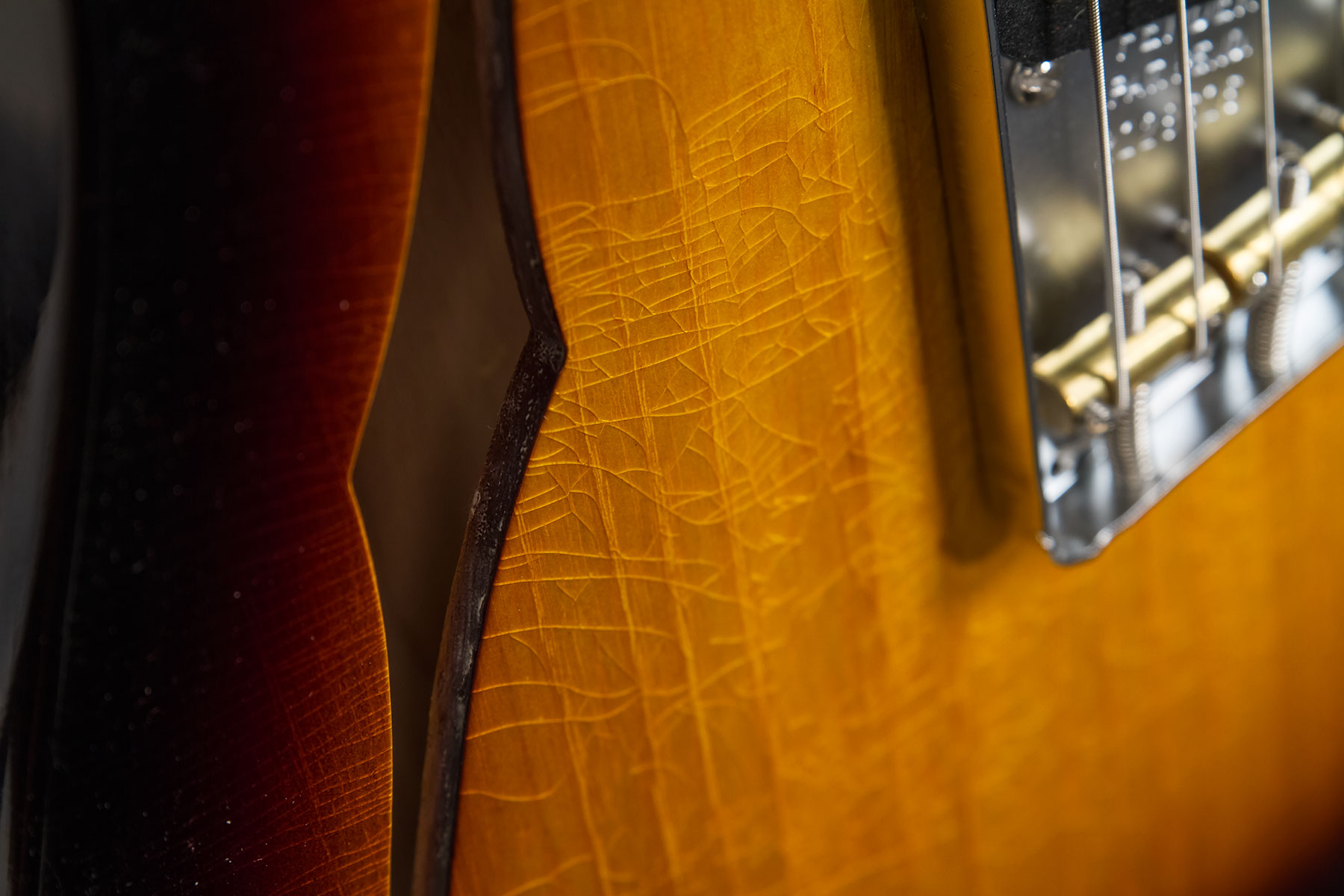 Fender Custom Shop Tele Thinline '50s 2s Ht Mn #r128616 - Closet Classic 2-color Sunburst - Tel shape electric guitar - Variation 6
