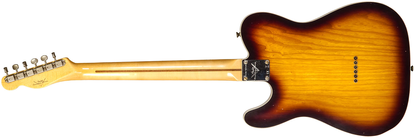 Fender Custom Shop Tele Thinline 50s Mn #cz574212 - Journeyman Relic Aged 2-color Sunburst - Tel shape electric guitar - Variation 2