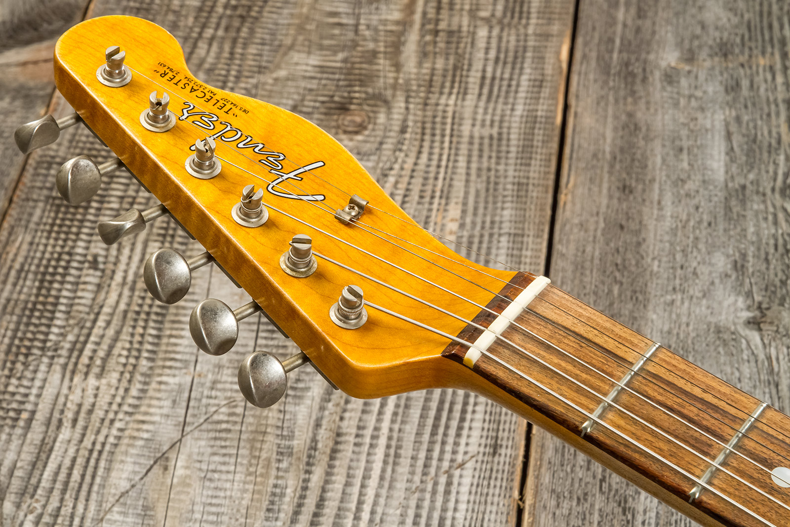 Fender Custom Shop Tele Thinline '60s Ltd 2s Ht Rw #cz544990 - Journeyman Relic Fiesta Red - Semi-hollow electric guitar - Variation 12