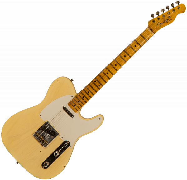 Solid body electric guitar Fender Custom Shop Tomatillo Tele Journeyman Ltd #R109088 - Journeyman relic natural blonde