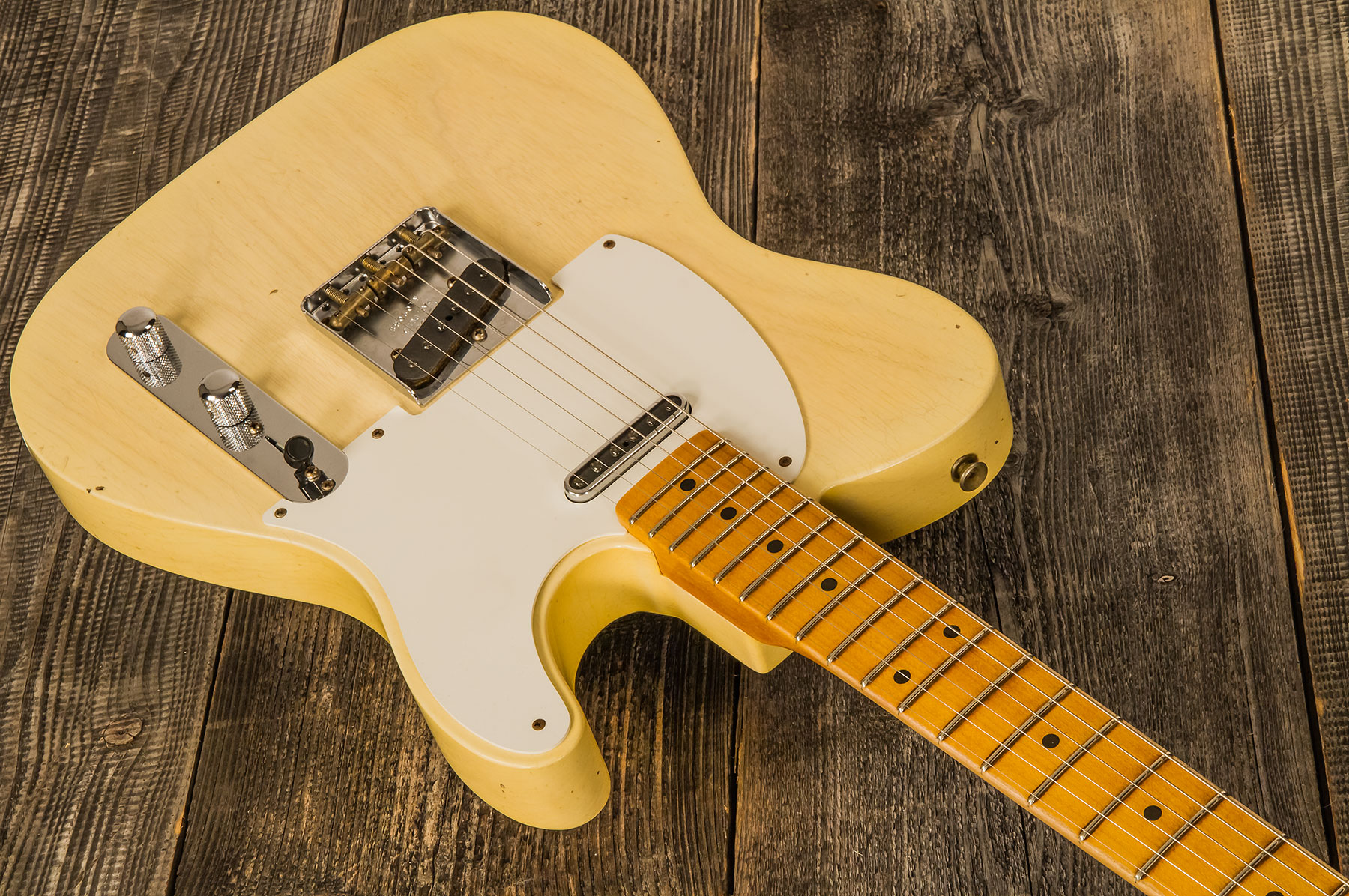 Fender Custom Shop Tele Tomatillo Ltd 2s Ht Mn #r109088 - Journeyman Relic Natural Blonde - Tel shape electric guitar - Variation 1