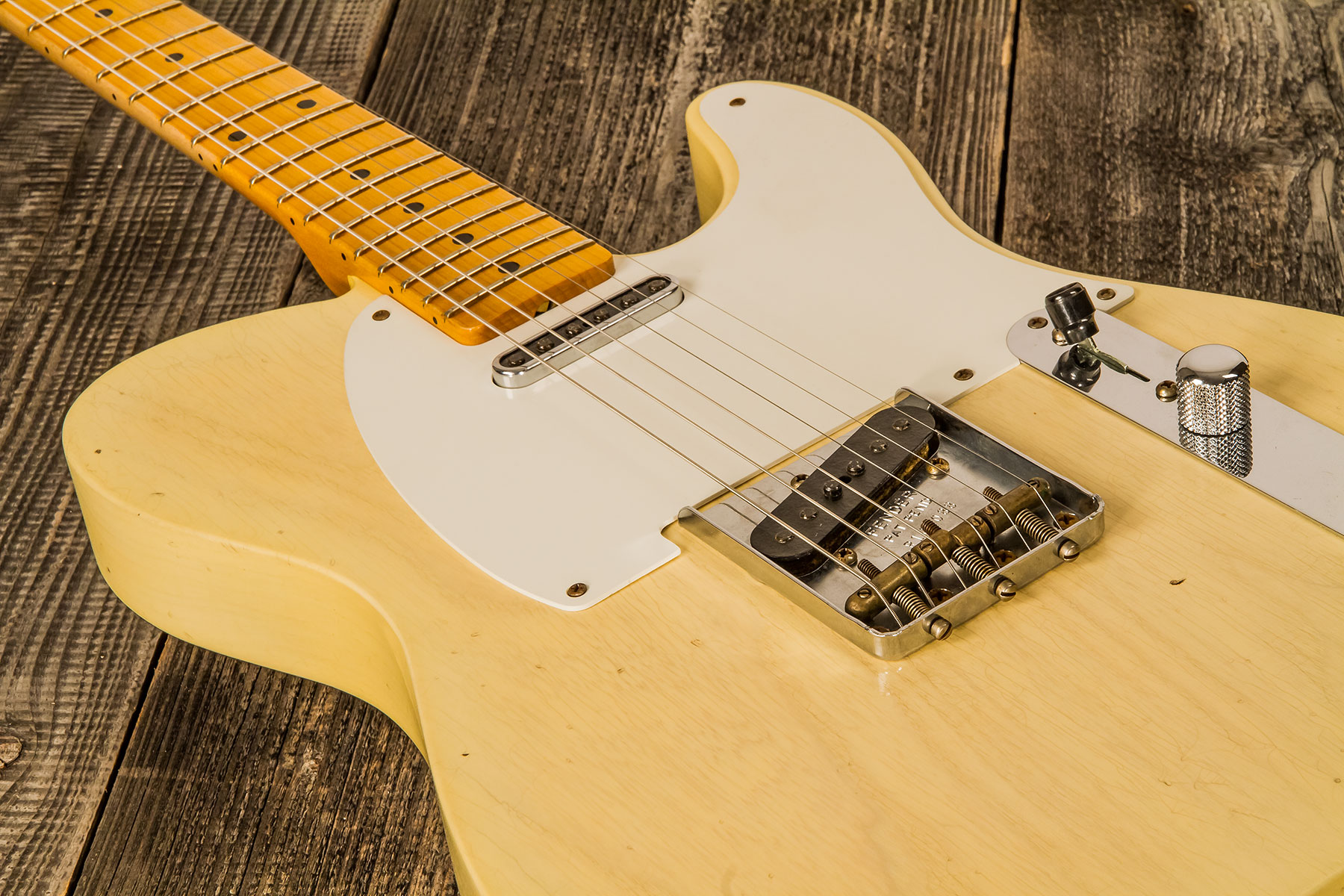 Fender Custom Shop Tele Tomatillo Ltd 2s Ht Mn #r109088 - Journeyman Relic Natural Blonde - Tel shape electric guitar - Variation 3