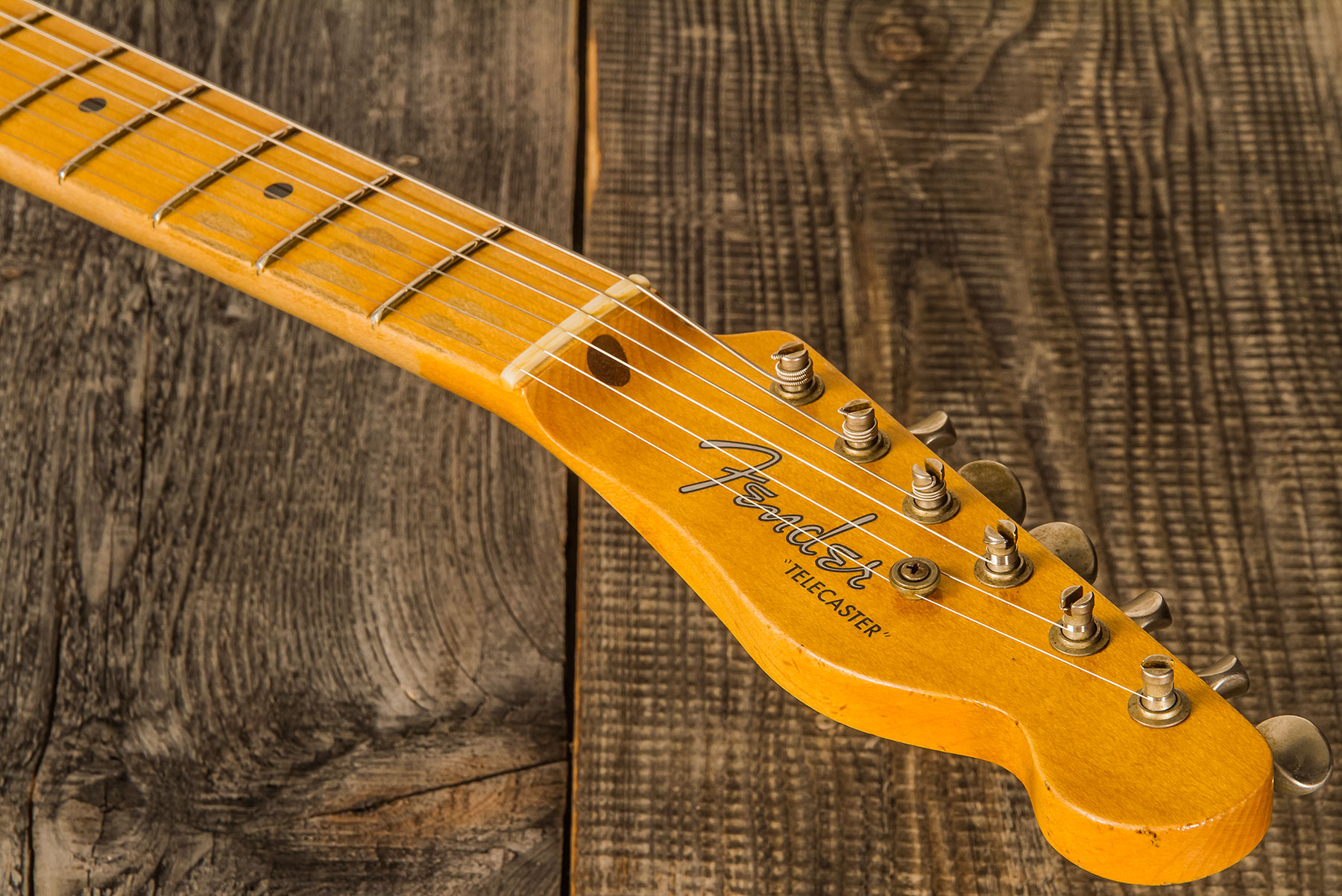 Fender Custom Shop Tele Tomatillo Ltd 2s Ht Mn #r109088 - Journeyman Relic Natural Blonde - Tel shape electric guitar - Variation 4