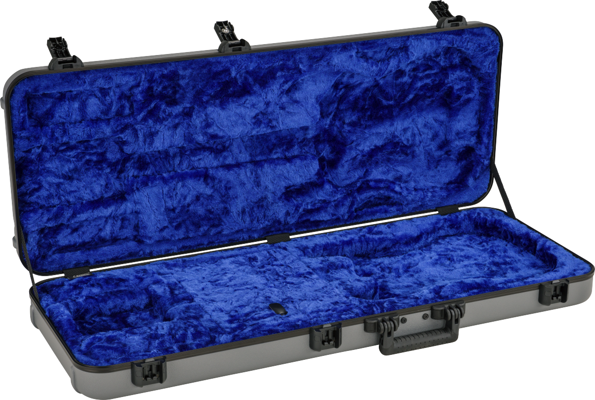 Fender Deluxe Molded Strat/tele Electric Guitar Case Abs Silver/blue - Electric guitar case - Variation 1