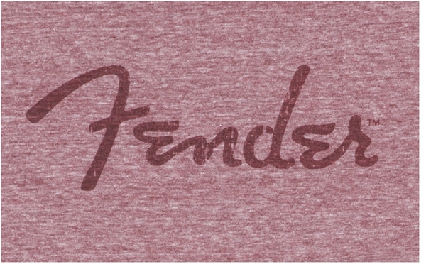 Fender Distressed Logo Premium T-shirt Wine - L - T-shirt - Variation 2