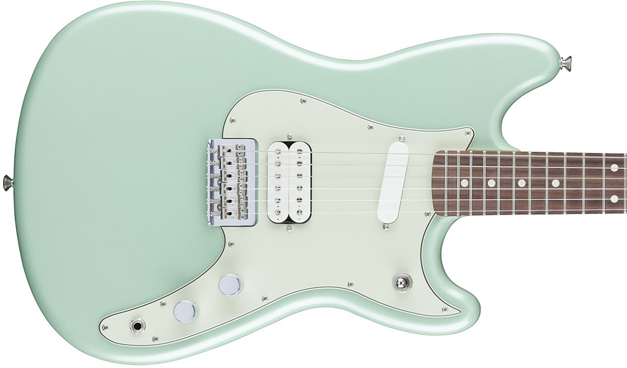 Fender Duo-sonic Hs Offset Mex Rw Diapason Court 2016 - Surf Green - Retro rock electric guitar - Variation 1