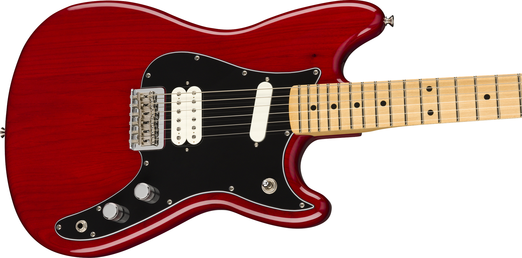 Fender Duo-sonic Player Hs Ht Mn - Crimson Red Transparent - Retro rock electric guitar - Variation 2