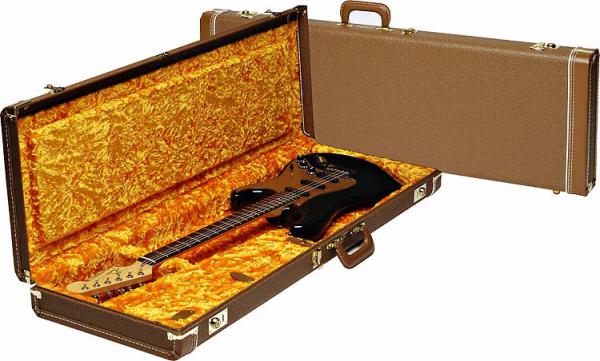  Fender Thermometer Electric Guitar Case, Telecaster,  Tweed,Brown : Musical Instruments