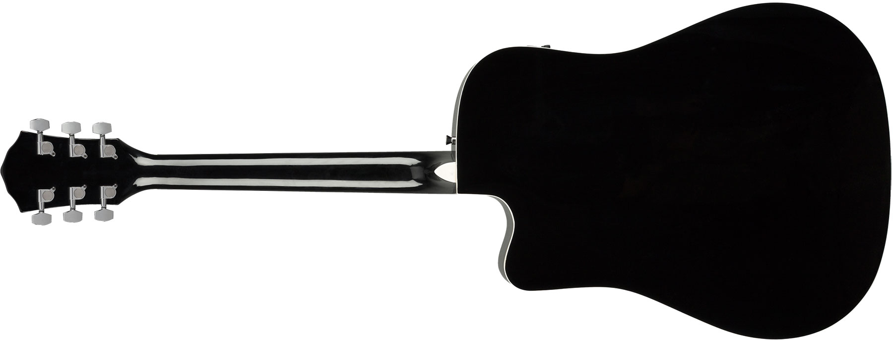 Fender Fa-125ce Dreadnought Alternative Epicea Acajou Wal - Black - Electro acoustic guitar - Variation 1