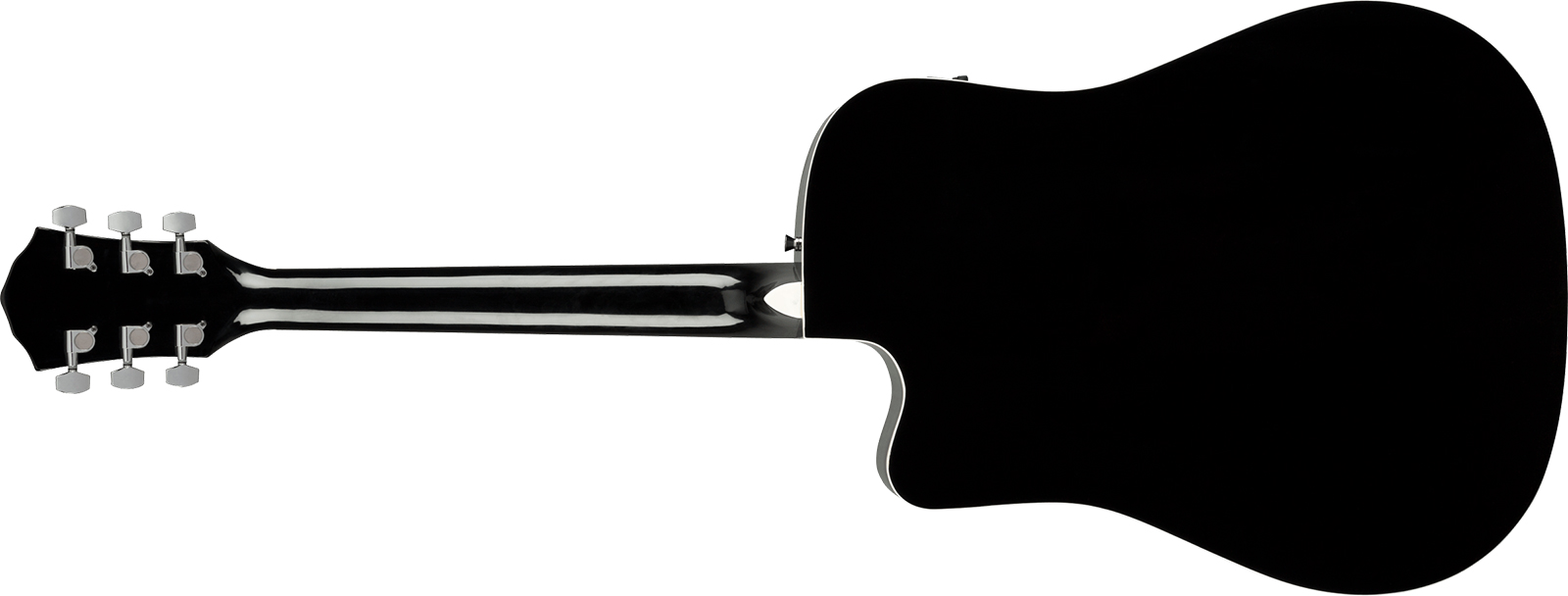 Fender Fa125ce Alternative Dreadnought Cw Epicea Acajou Wal - Black - Folk guitar - Variation 1