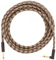 Festival Pure Hemp Instrument Cable, Straight/Angle, 18.6ft - Brown Stripe