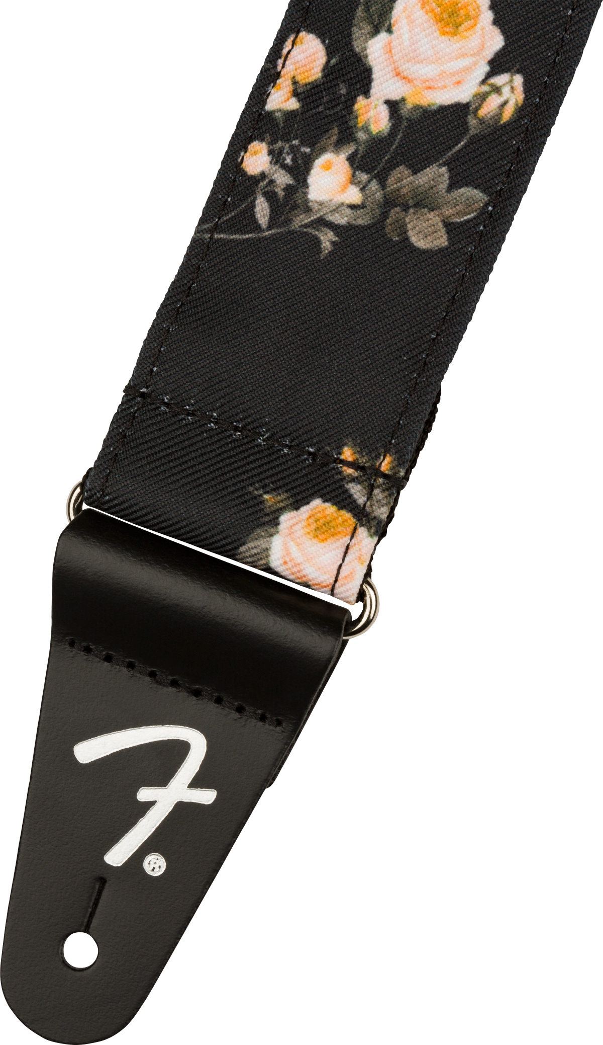 Fender Floral 2.inc Guitar Strap Black - Guitar strap - Variation 1