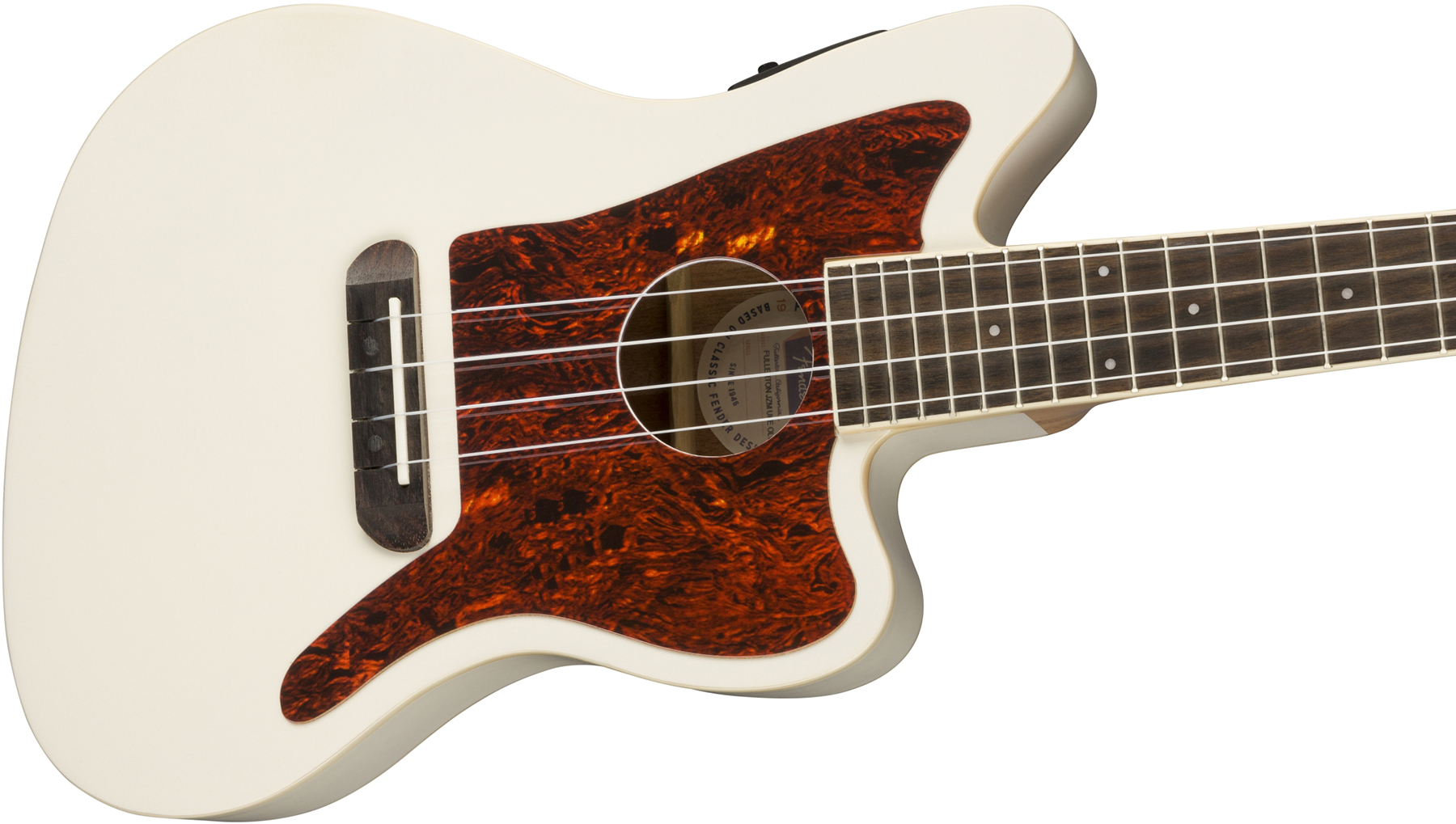 Fender Fullerton Jazzmaster Uke (Concert) olympic white white Ukulele