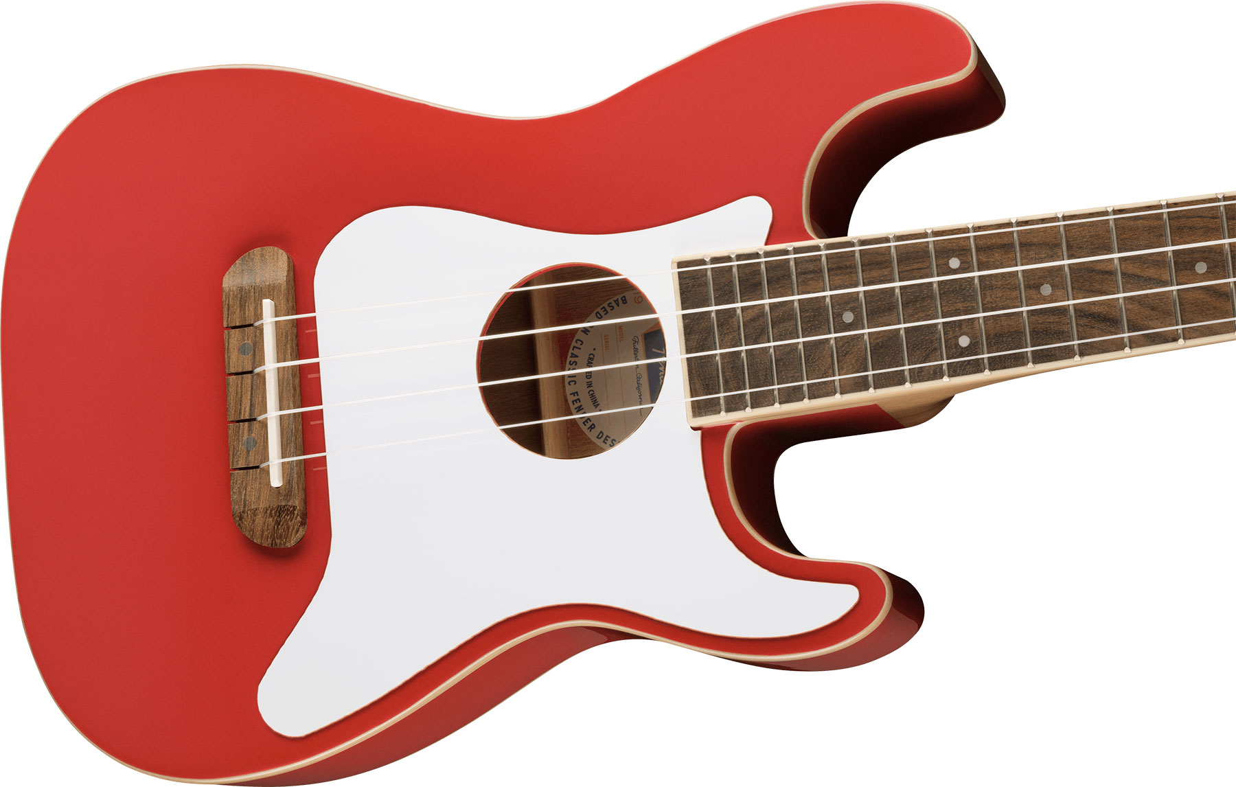 Fender Fullerton Strat Uke Fsr Ltd Concert Cw Epicea Acajou Noy - Fiesta Red - Ukulele - Variation 2