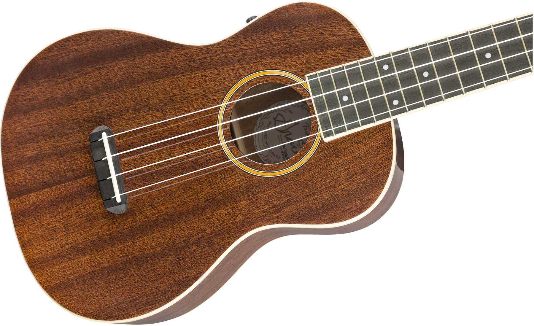 Fender Grace Vanderwaal Concert Uke Signature Tout Sapele Wal - Natural - Ukulele - Variation 2