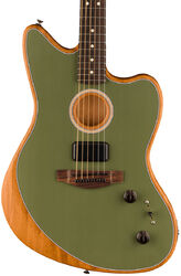 Electro acoustic guitar Fender Acoustasonic Player Jazzmaster (MEX, RW) - Antique olive