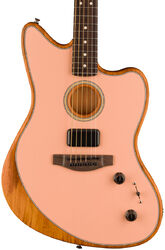 Electro acoustic guitar Fender Acoustasonic Player Jazzmaster (MEX, RW) - Shell pink