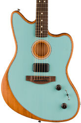 Folk guitar Fender Acoustasonic Player Jazzmaster (MEX, RW) - Ice blue