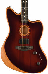 Acoustic guitar & electro Fender American Acoustasonic Jazzmaster All-Mahogany - Bourbon burst