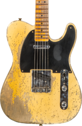 Tel shape electric guitar Fender Custom Shop 1950 Double Esquire #R126773 - Super heavy relic aged nocaster blonde