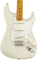Str shape electric guitar Fender Jimi Hendrix Stratocaster Voodoo Child (MN) Custom Shop - Journeyman relic olympic white 