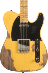 Str shape electric guitar Fender Custom Shop 1951 Nocaster #R137320 - Heavy Relic Natural Blonde