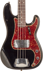Solid body electric bass Fender Custom Shop 1962 Precision Bass #R133798 - Journey Man Relic Black