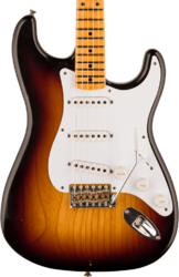 Str shape electric guitar Fender Custom Shop 70th Anniversary 1954 Stratocaster Ltd - Journeyman relic wide-fade 2-color sunburst