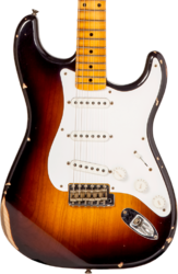 Str shape electric guitar Fender Custom Shop 70th Anniversary 1954 Stratocaster Ltd #XN4158 - Relic wide-fade 2-color sunburst