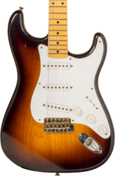 Str shape electric guitar Fender Custom Shop 70th Anniversary 1954 Stratocaster Ltd #XN4199 - Journeyman relic wide-fade 2-color sunburst