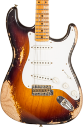 Str shape electric guitar Fender Custom Shop 70th Anniversary 1954 Stratocaster Ltd #XN4308 - Heavy Relic Wide Fade 2-Color Sunburst