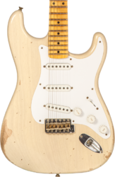 Str shape electric guitar Fender Custom Shop 70th Anniversary 1954 Stratocaster #XN4342 - Relic vintage blonde