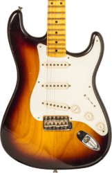 Str shape electric guitar Fender Custom Shop 1955 Stratocaster #R130058 - Journeyman relic 2-color sunburst