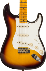 Str shape electric guitar Fender Custom Shop 1956 Stratocaster #CZ571884 - Journeyman relic aged 2-color sunburst