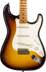 Str shape electric guitar Fender Custom Shop 1956 Stratocaster #CZ575333 - Journeyman relic 2-color sunburst