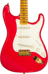 Str shape electric guitar Fender Custom Shop 1956 Stratocaster #R130433 - Journeyman relic fiesta red 