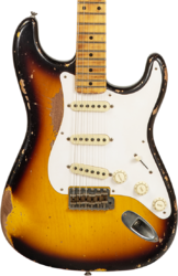 Str shape electric guitar Fender Custom Shop Stratocaster 1956 Masterbuilt K.McMillin #R129060 - Heavy relic 2-color sunburst