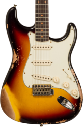 Str shape electric guitar Fender Custom Shop 1960 Stratocaster #CZ578789 - Heavy relic 3-color sunburst