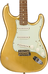 Str shape electric guitar Fender Custom Shop Stratocaster 1960 #CZ544406 - Relic aztec gold