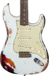 Str shape electric guitar Fender Custom Shop 1961 Stratocaster #CZ573714 - Heavy relic aged sonic blue o. 3-color sunburst