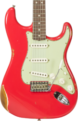 Str shape electric guitar Fender Custom Shop 1963Stratocaster #R117571 - Relic fiesta red
