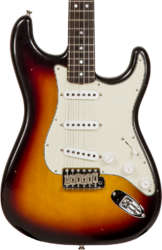 Str shape electric guitar Fender Custom Shop 1964 Stratocaster #R114936 - Journeyman relic 3-color sunburst