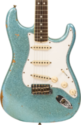 Str shape electric guitar Fender Custom Shop 1965 Stratocaster #CZ548544 - Relic daphne blue sparkle