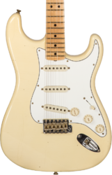Str shape electric guitar Fender Custom Shop 1969 Stratocaster #CZ576216 - Journeyman relic aged vintage white