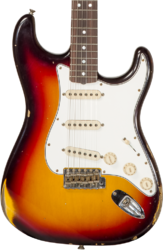 Str shape electric guitar Fender Custom Shop Late 1964 Stratocaster #CZ569756 - Relic target 3-color sunburst