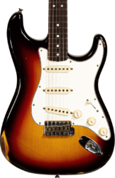 Str shape electric guitar Fender Custom Shop Late 1964 Stratocaster #CZ568169 - Relic target 3-color sunburst