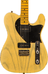 Tel shape electric guitar Fender Custom Shop 1950 Telecaster Masterbuilt Jason Smith #R116221 - Relic nocaster blonde